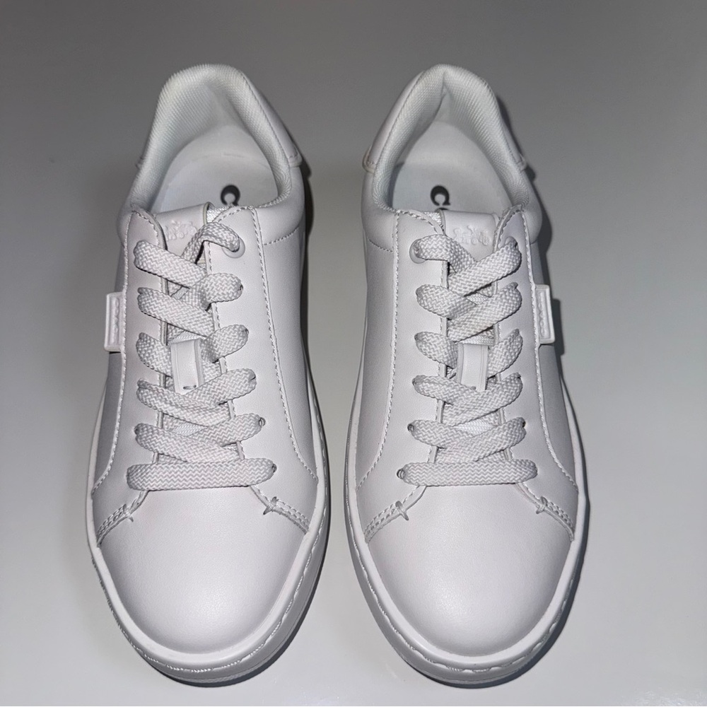 Coach Lowline‎ Leather Sneakers White Women’s Size 5B - Picture 4 of 16